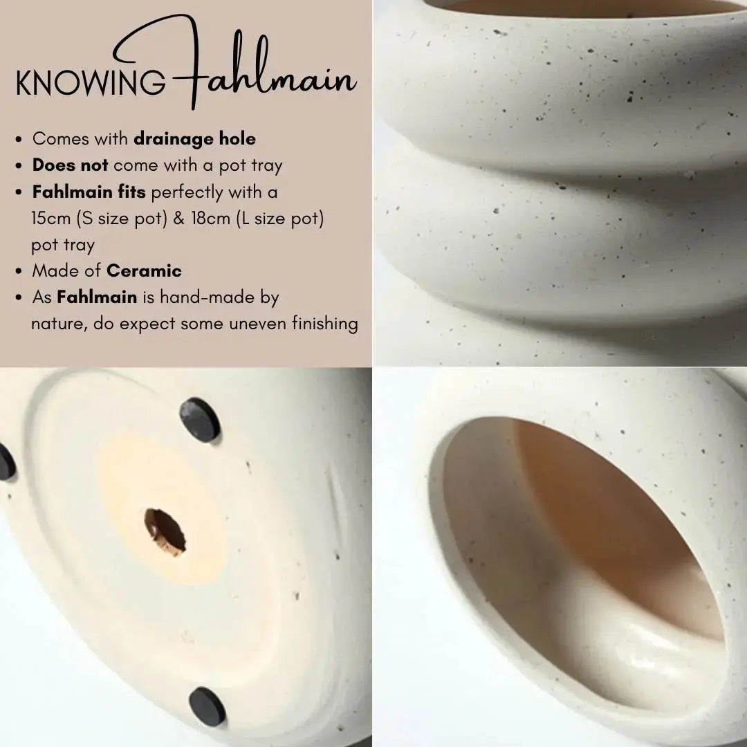 Fahlmain Ceramic Flower Pot-Speckled Space