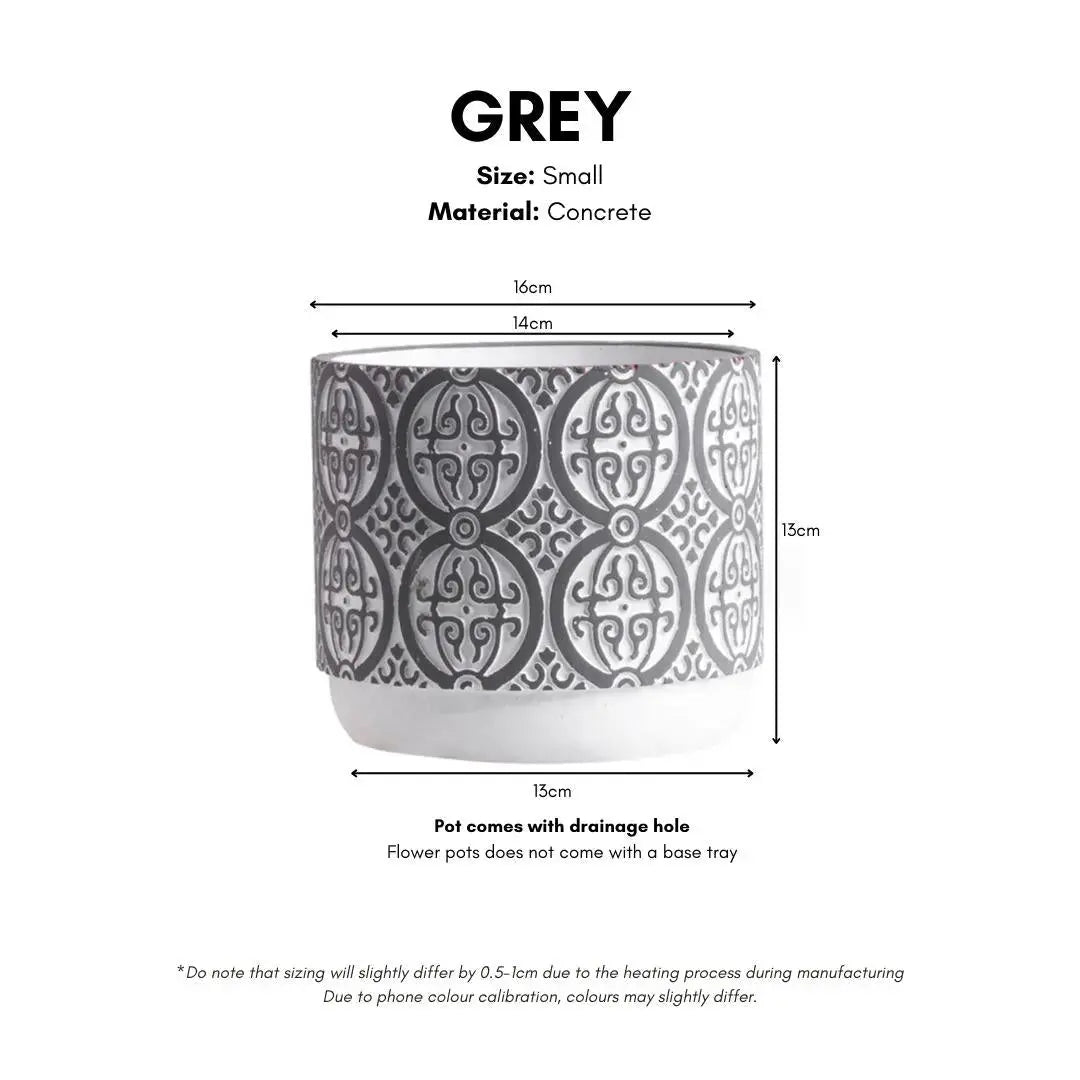 Chrisley Concrete Flower Pot-Speckled Space