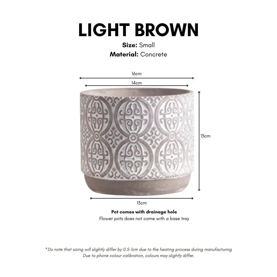 Chrisley Concrete Flower Pot-Speckled Space