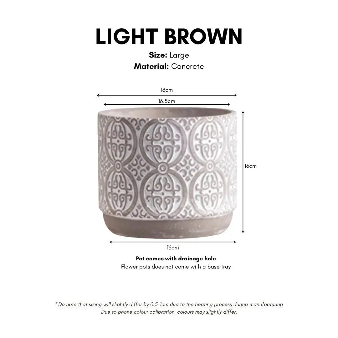 Chrisley Concrete Flower Pot-Speckled Space