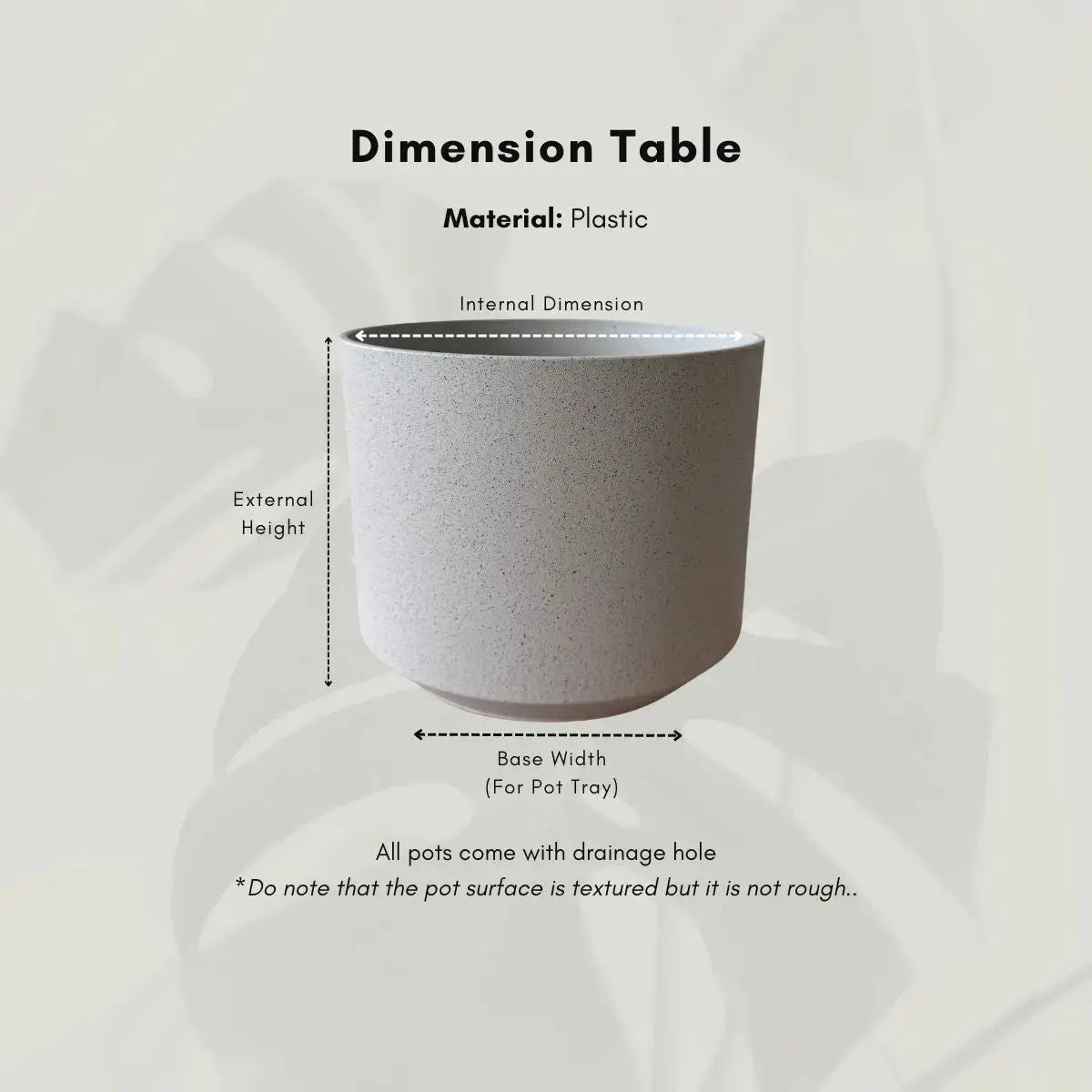 Borg Premium Thick Plastic Flower Pot Speckled Space