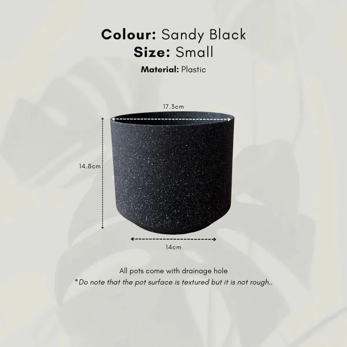Borg Premium Thick Plastic Flower Pot Speckled Space