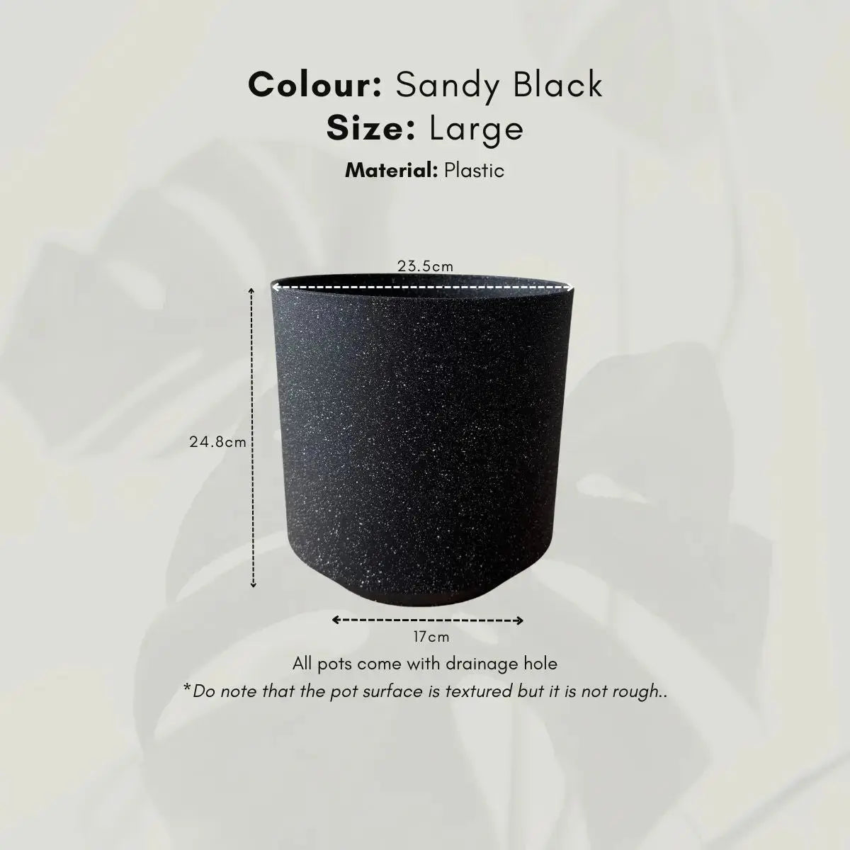 Borg Premium Thick Plastic Flower Pot Speckled Space