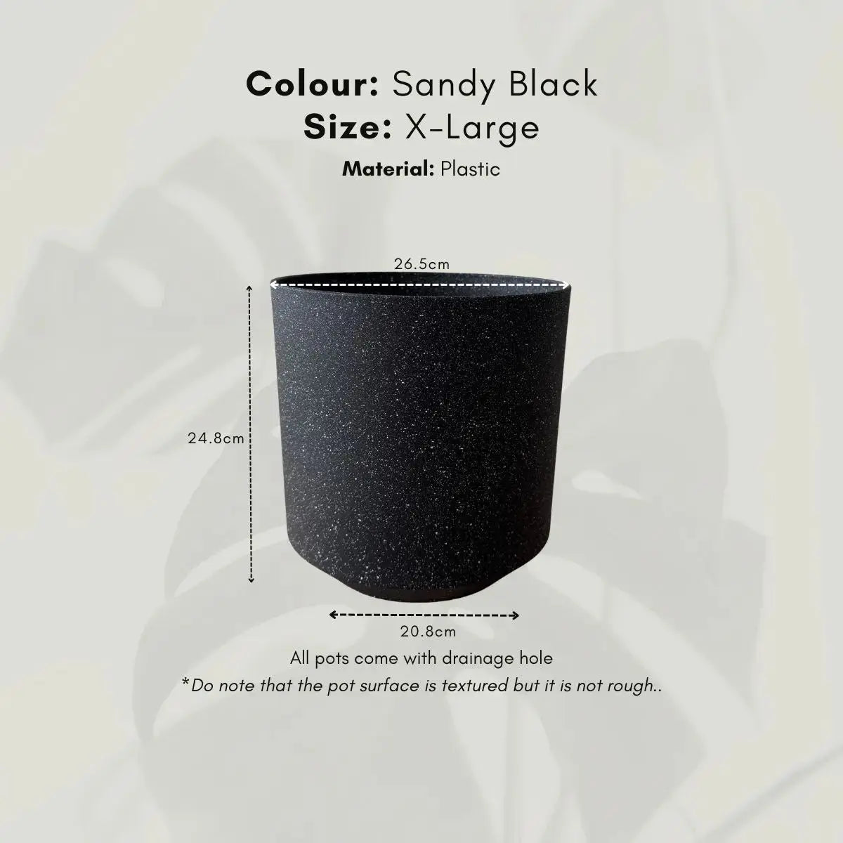 Borg Premium Thick Plastic Flower Pot Speckled Space