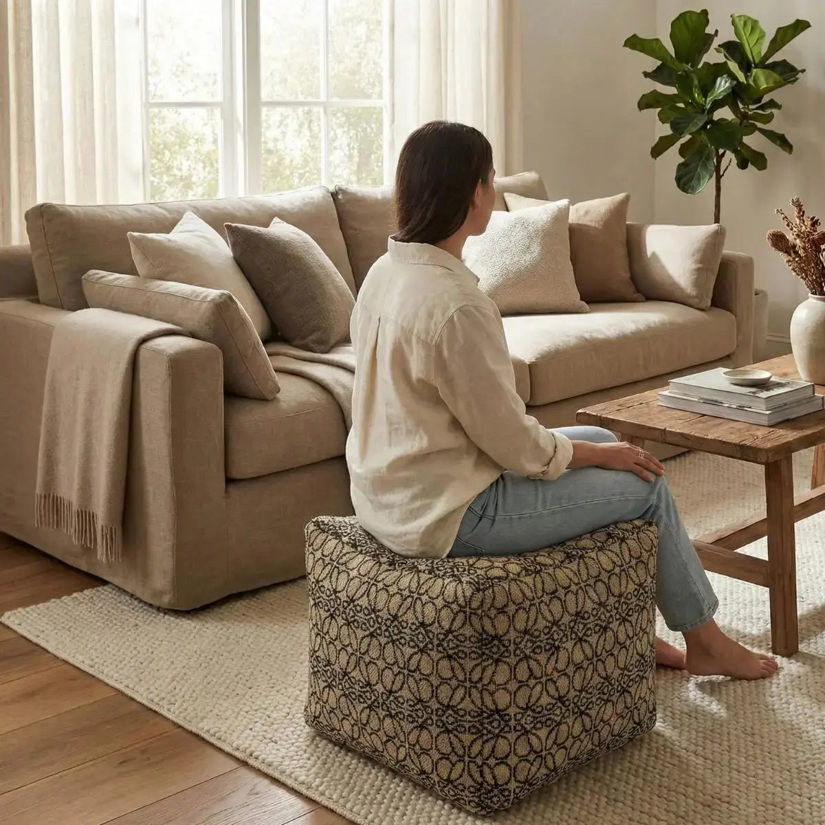 Yenly Sofa Ottoman Speckled Space