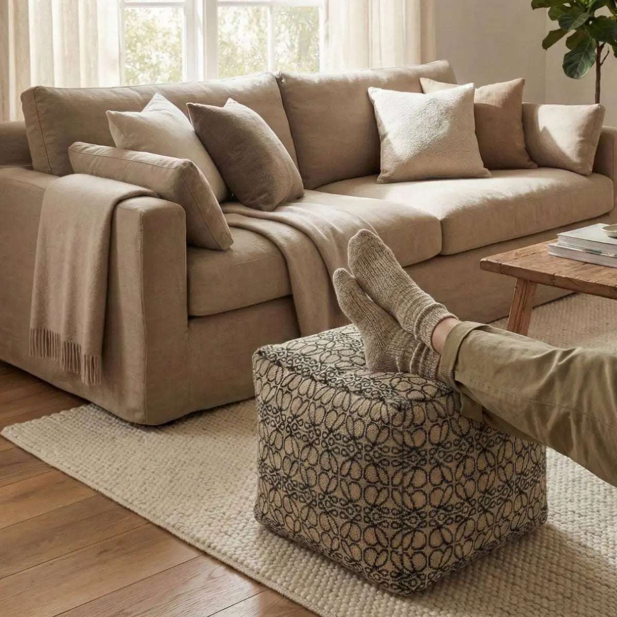 Yenly Sofa Ottoman Speckled Space