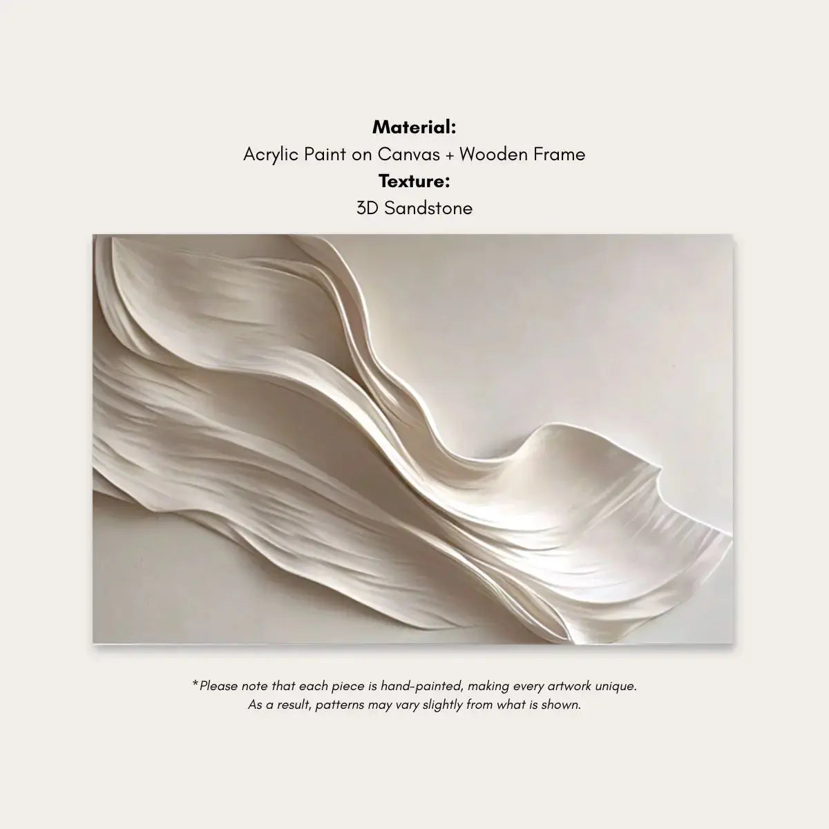 Flosanto Sandstone Canvas Hand-painted Wall Art-Speckled Space