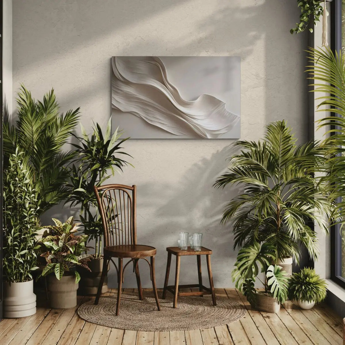 Flosanto Sandstone Canvas Hand-painted Wall Art-Speckled Space