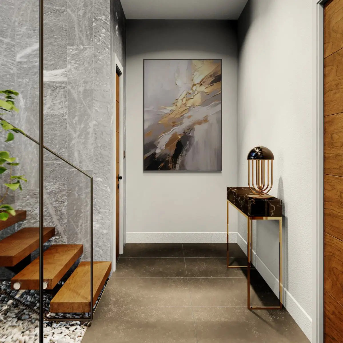 Gynor Hand-painted Wall Art-Speckled Space
