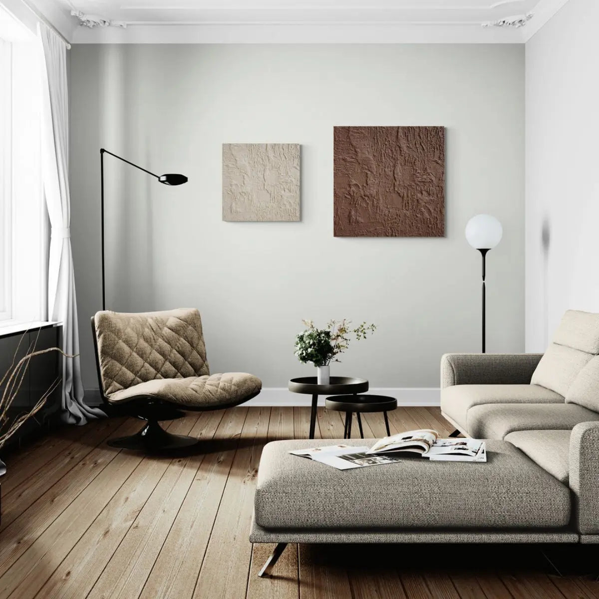 Pilao Hand-Painted Wall Art-Speckled Space