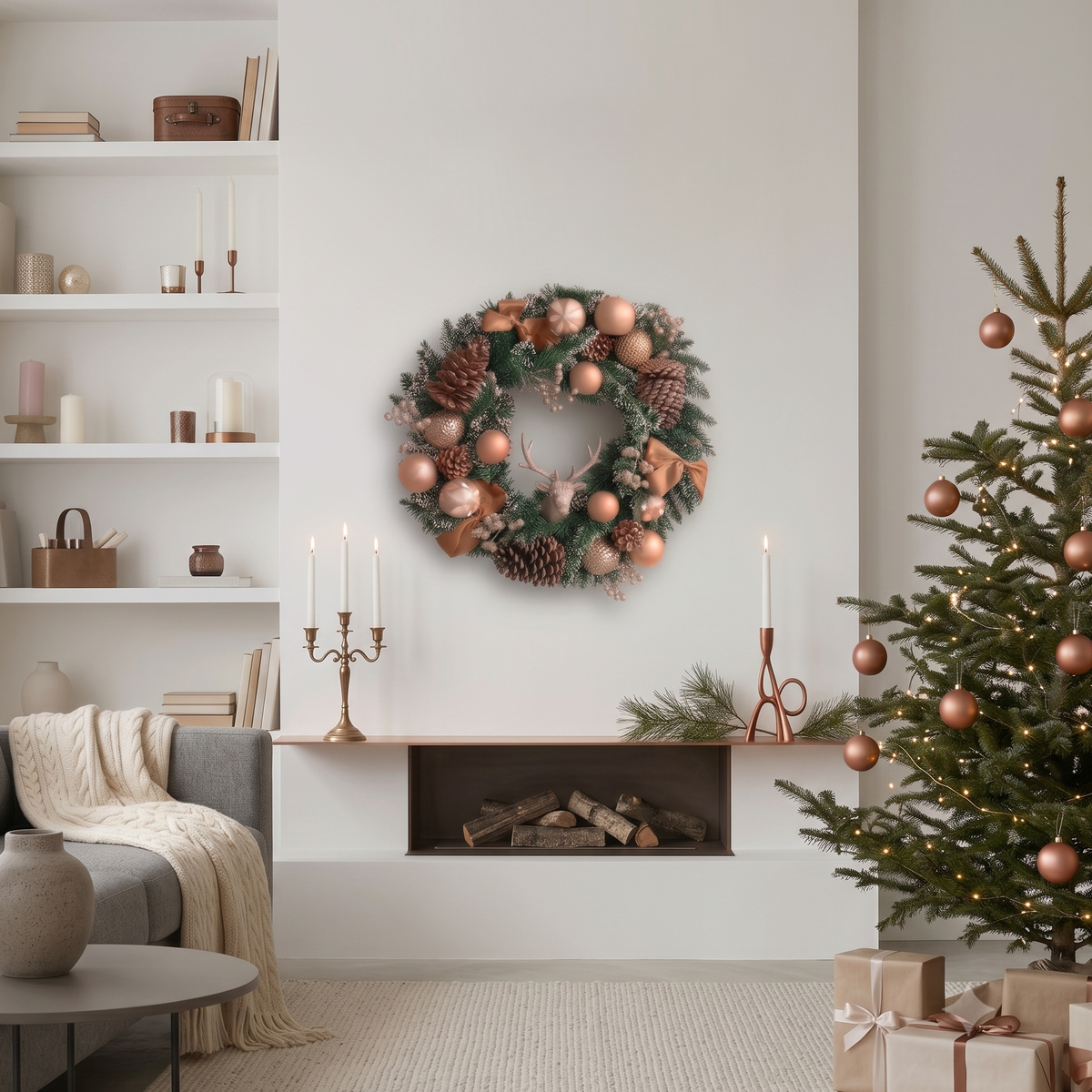 Speckled Space Christmas Wreath
