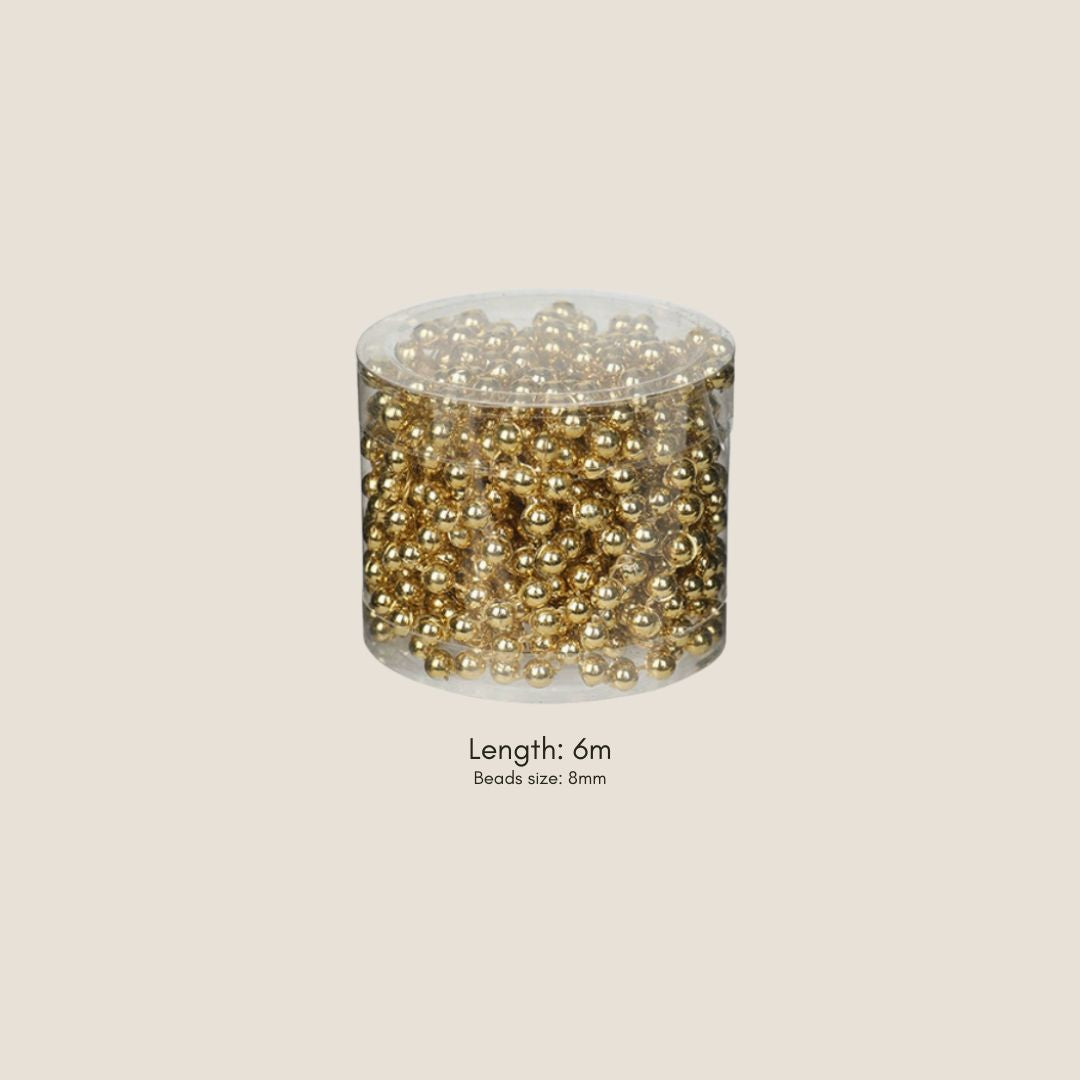 Gold Beads Christmas Tree Garland