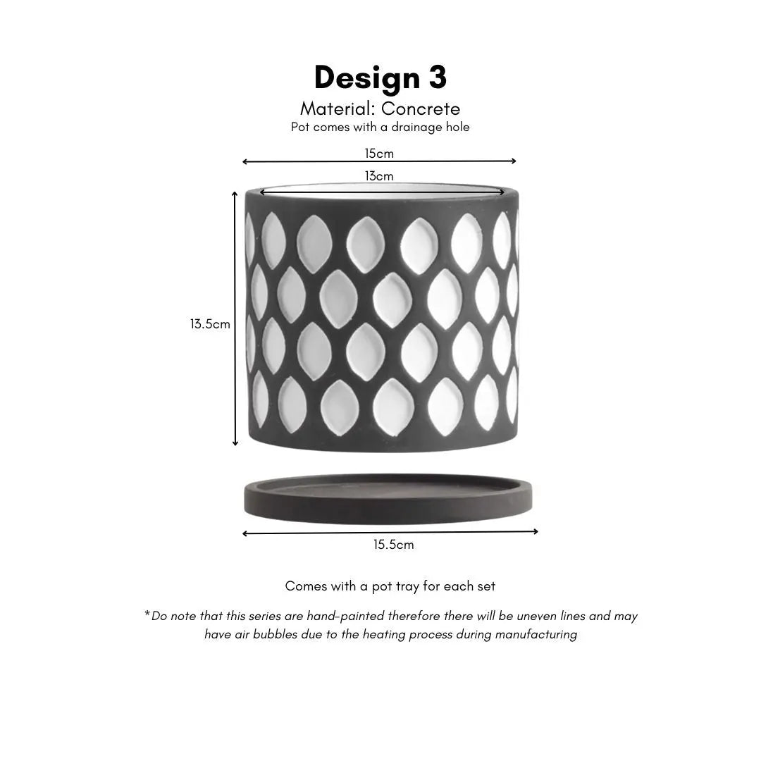 Dionne Concrete Flower Pot    Speckled Space