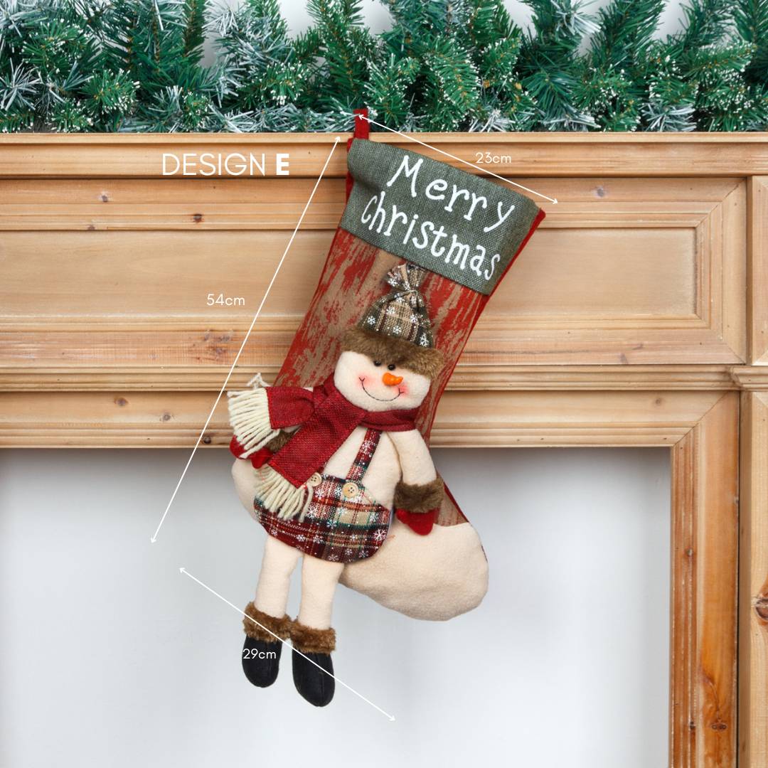Christmas Hanging Decorative Socks Design E