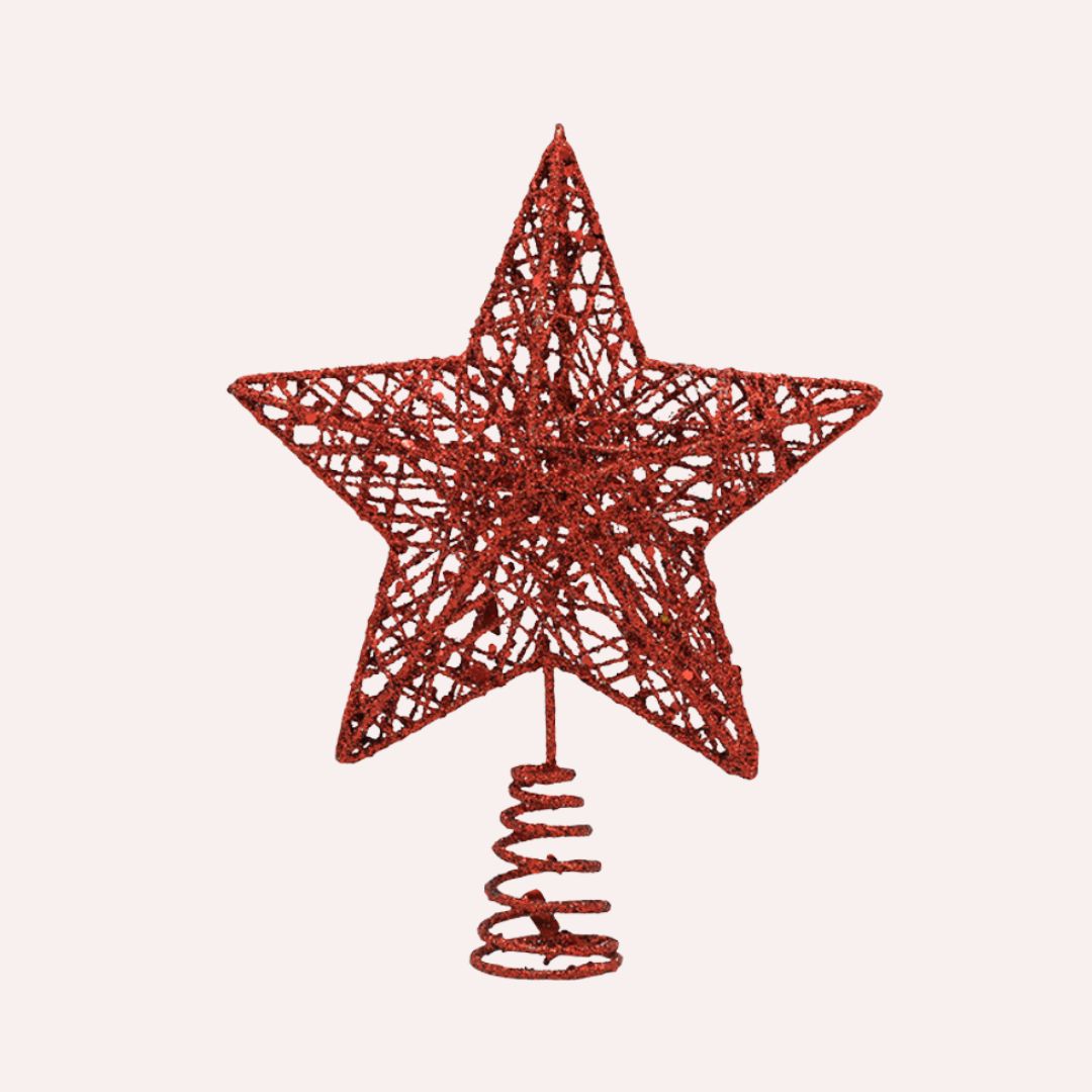 Red Blinky Star Tree Topper
