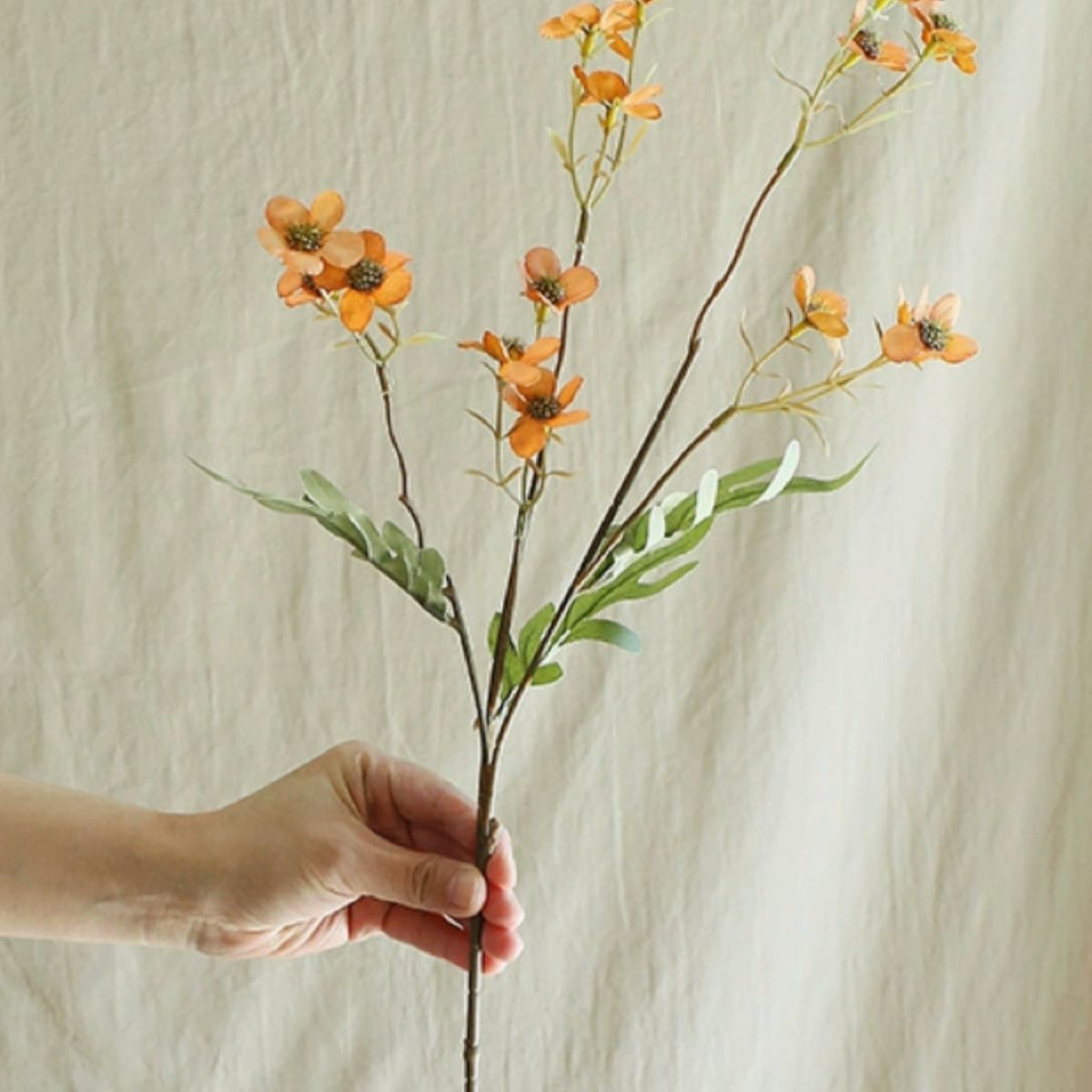 Faux Cosmos Wildflower - Orange