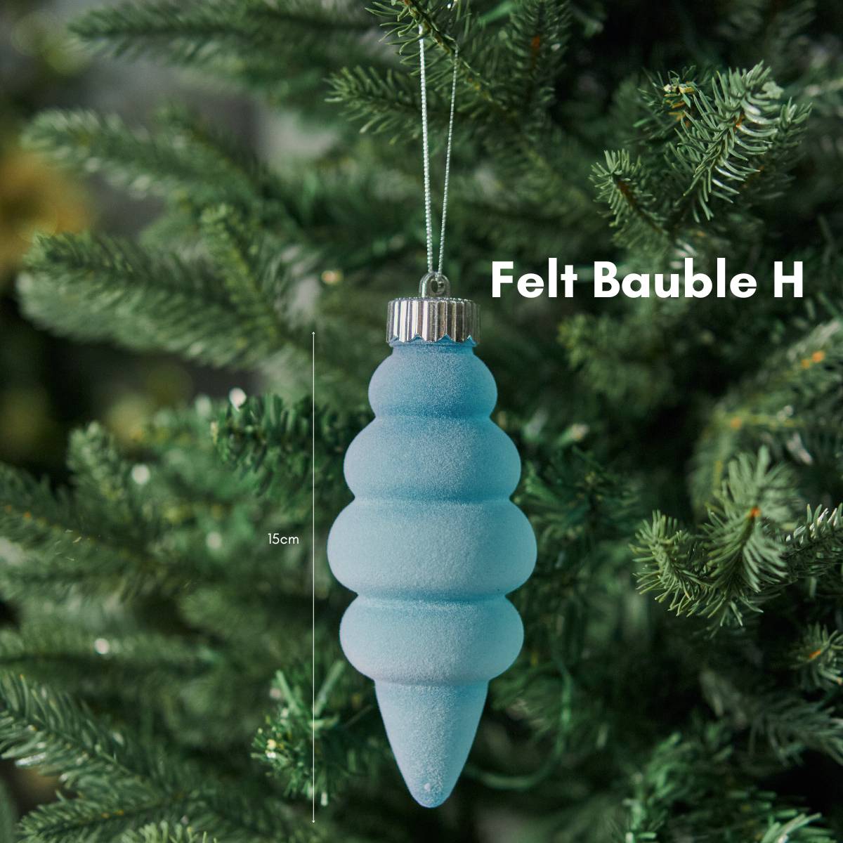 Christmas Velvet Non-Glitter Hanging Baubles