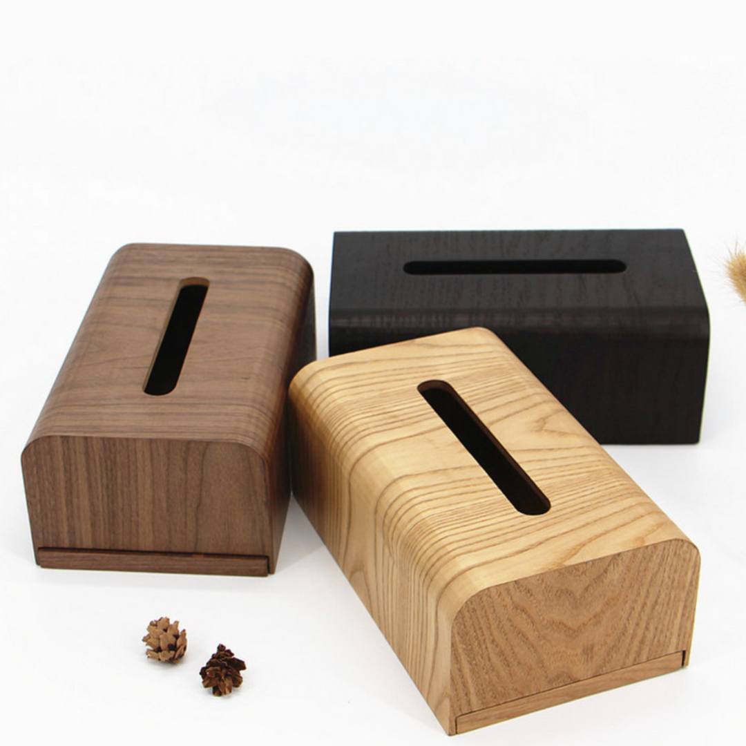 Marina Natural Wood Tissue Box