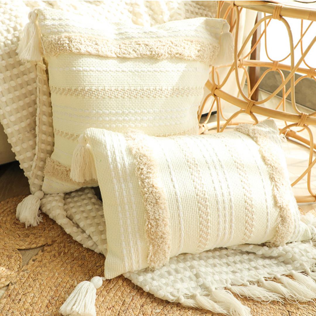 Tessa Tufted Tassel Decor Cushion Cover