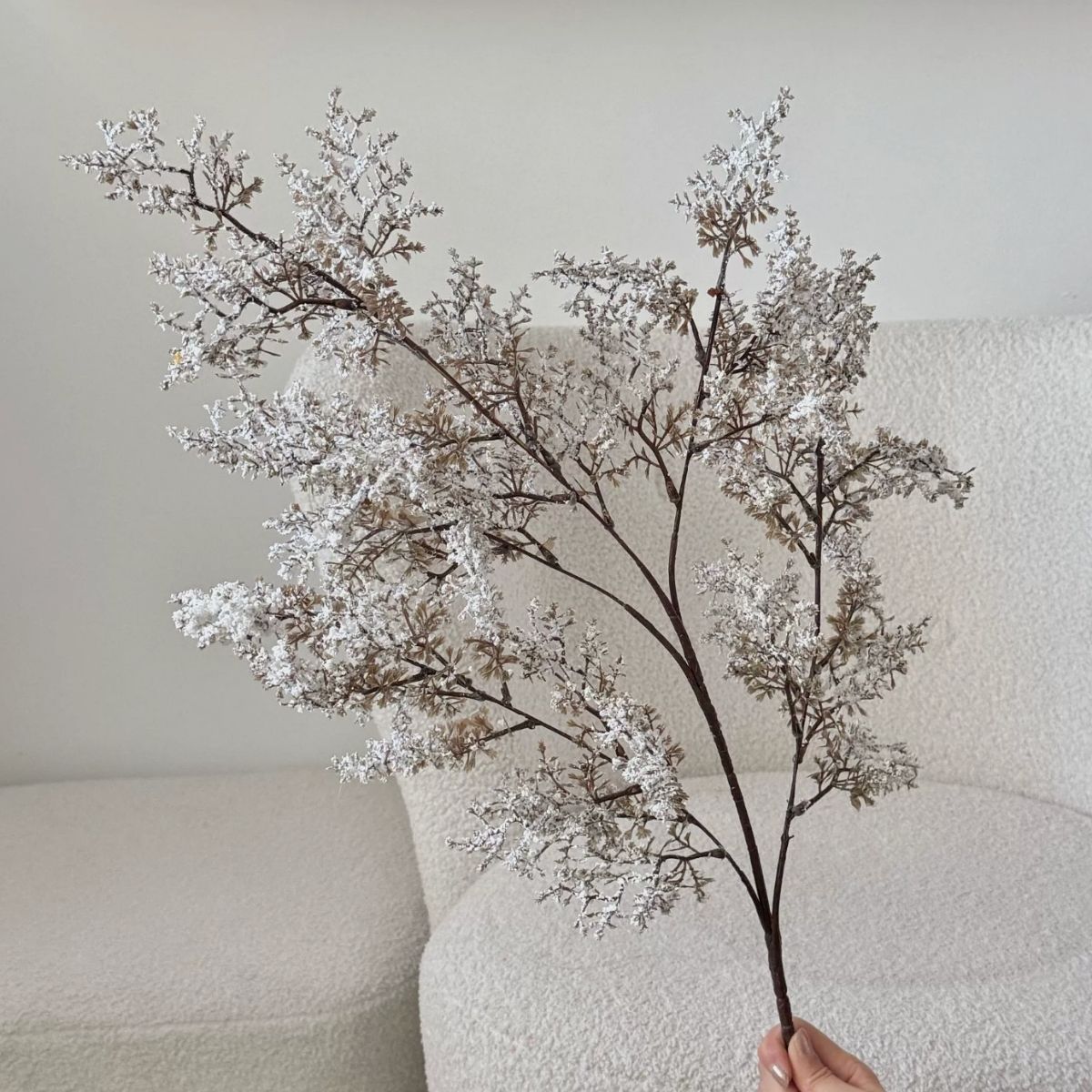 Faux Gypsophila Branch - White