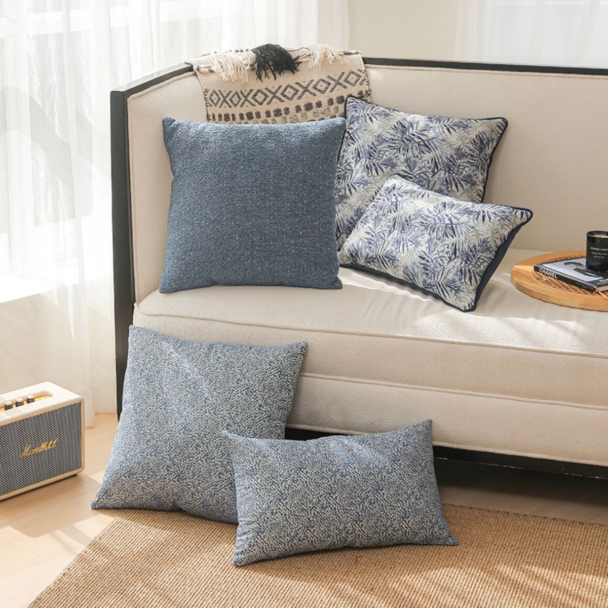 Emma Blue Cushion Cover B