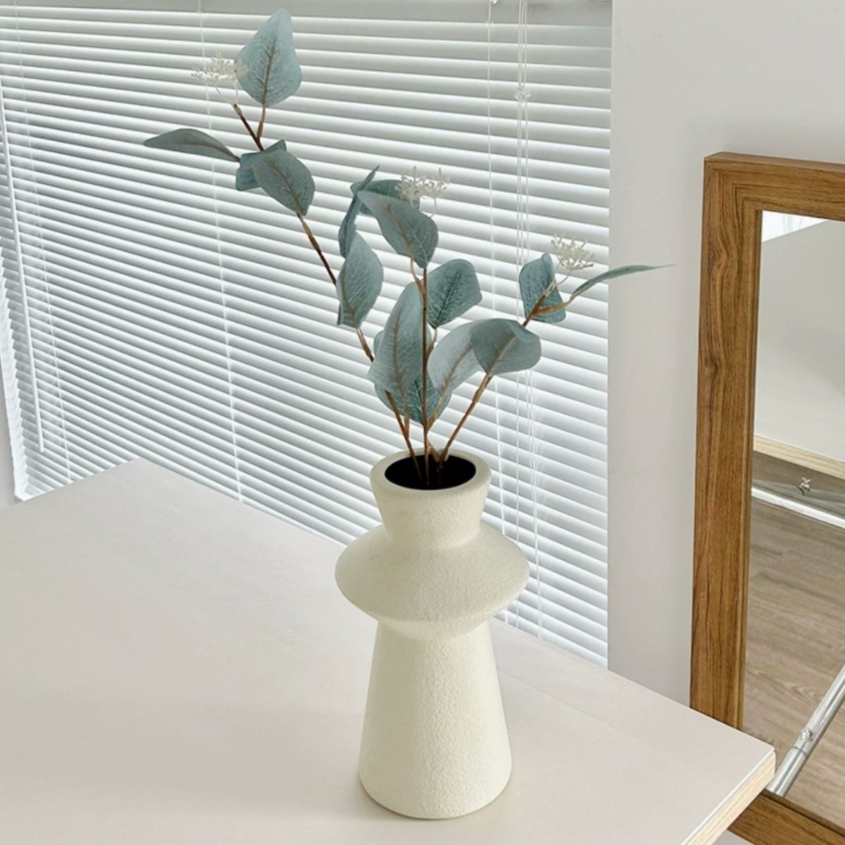 Faux Apple Leaf Foliage - Sky Blue