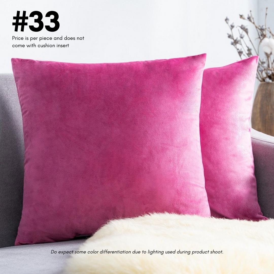 Vivian Solid Velvet Cushion Cover