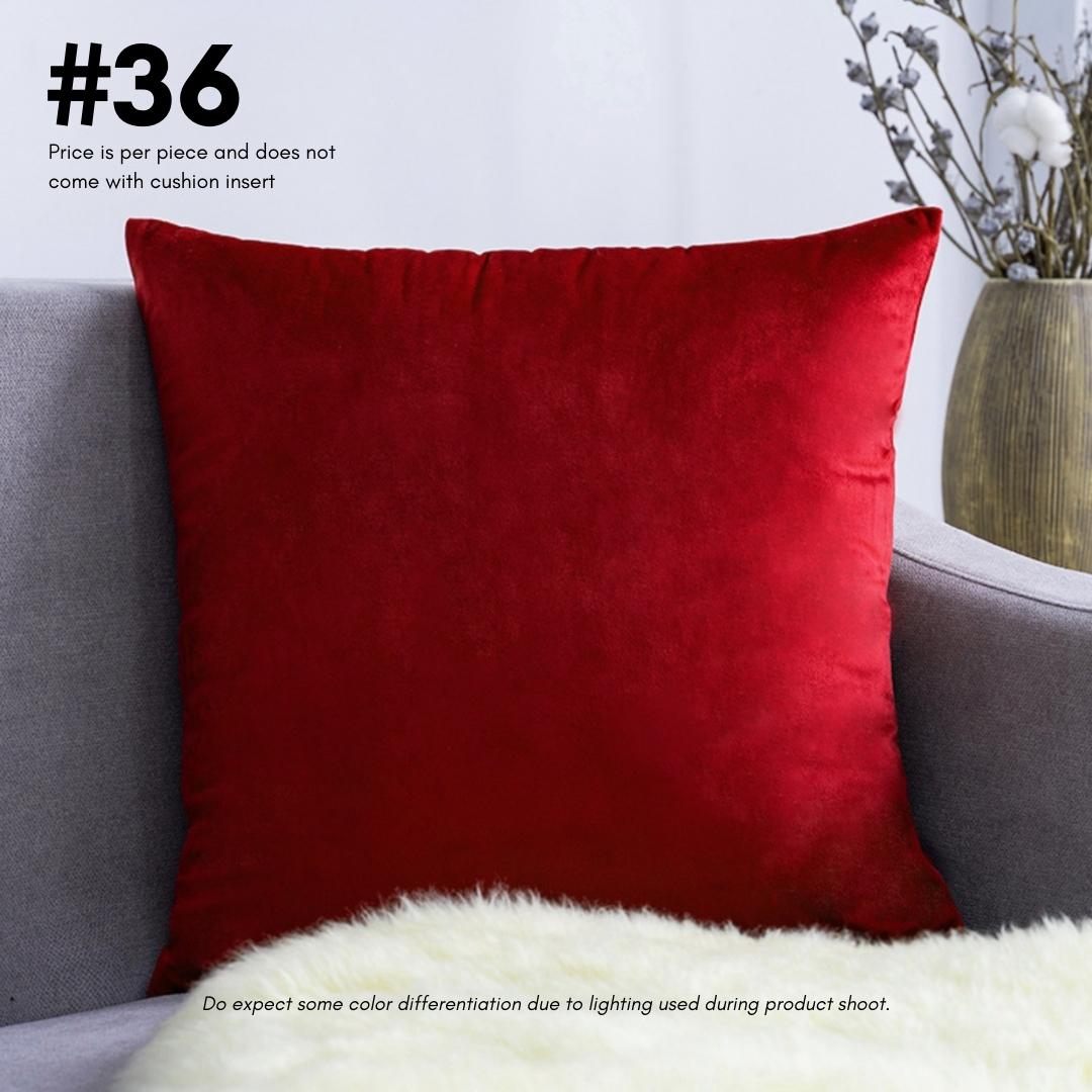 Vivian Solid Velvet Cushion Cover