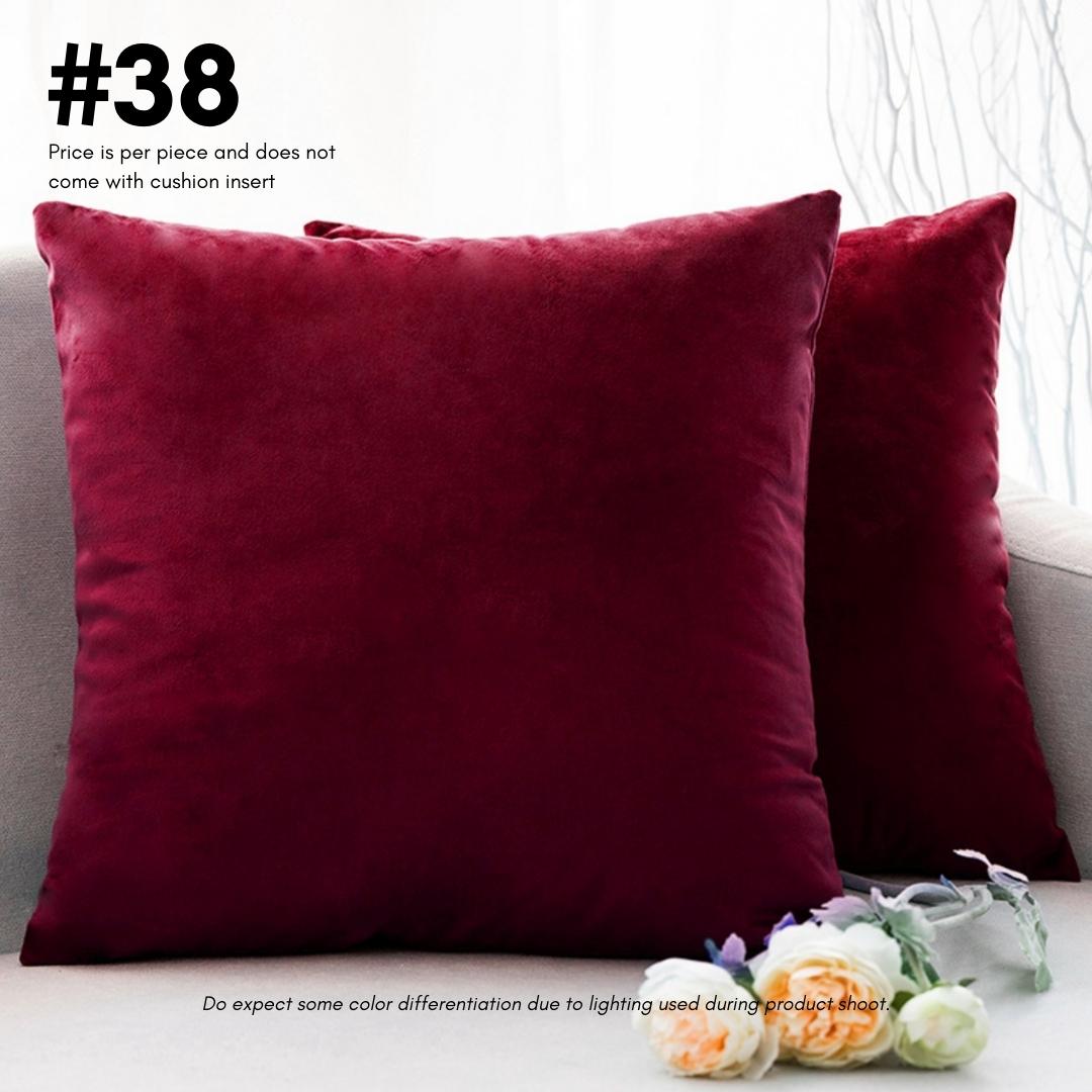 Vivian Solid Velvet Cushion Cover