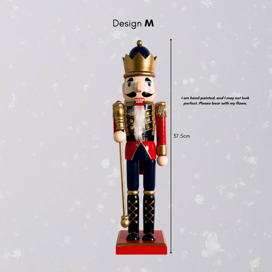 Christmas Wooden Nutcracker Decorative Figurine Design M