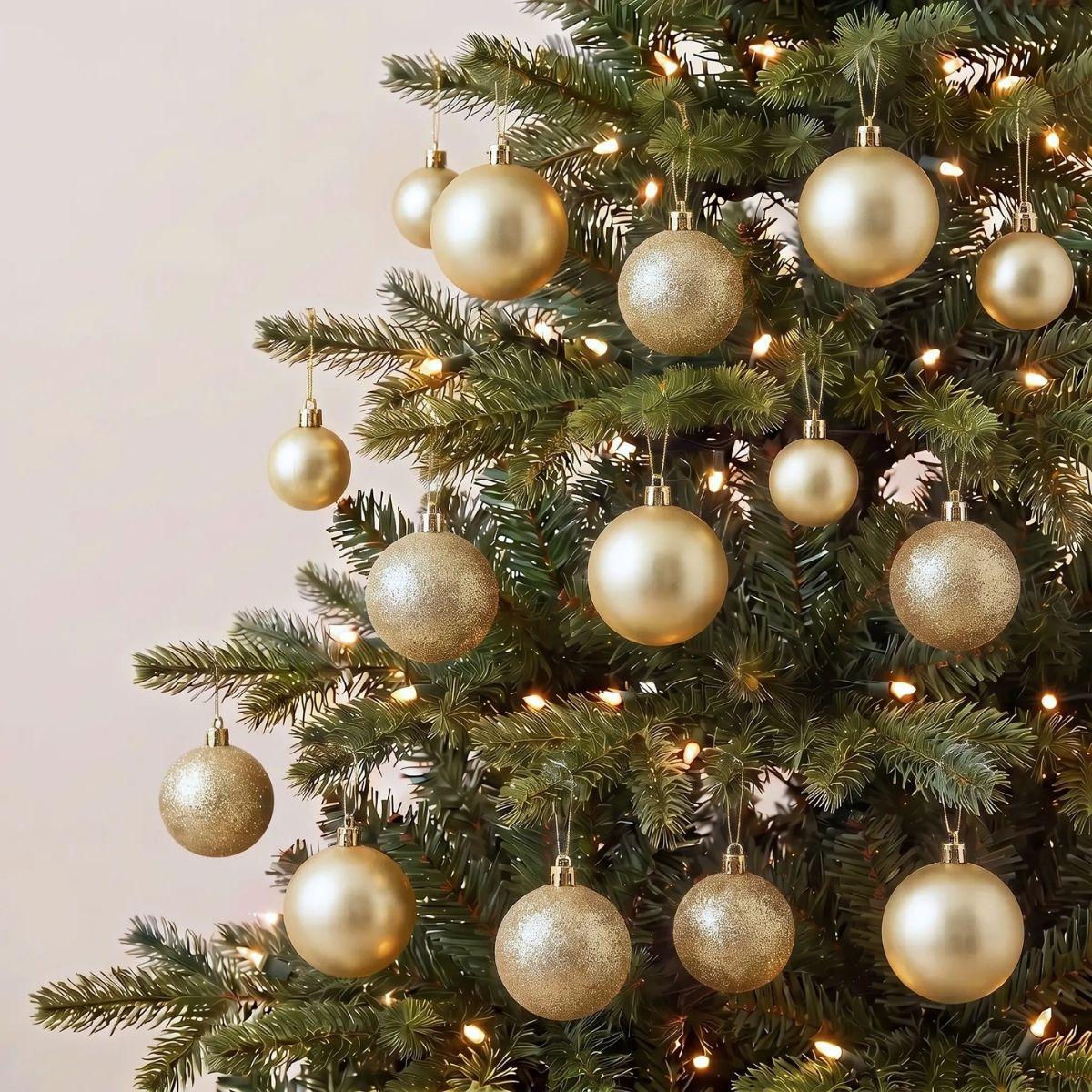 Gold Basic 28pcs Christmas Baubles for Christmas Tree in Singapore