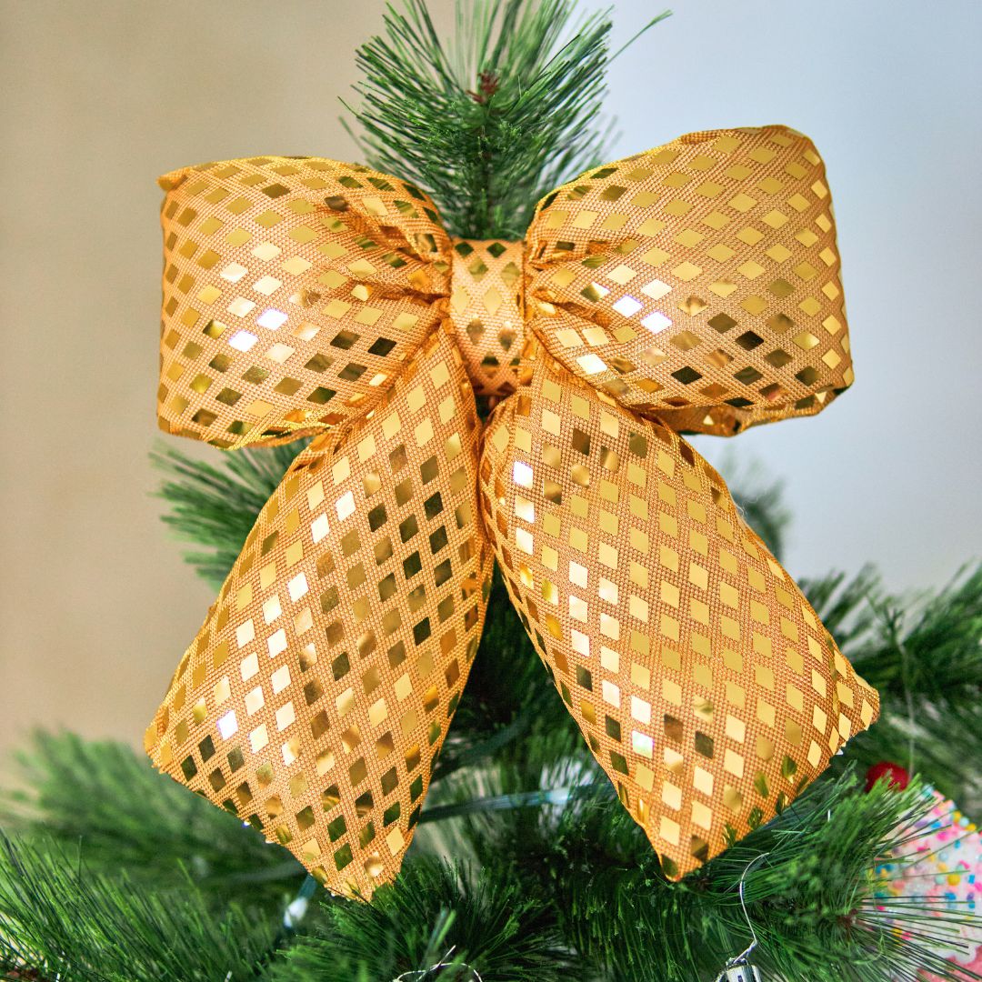 Candyland Hanging Gold Puffy Bow