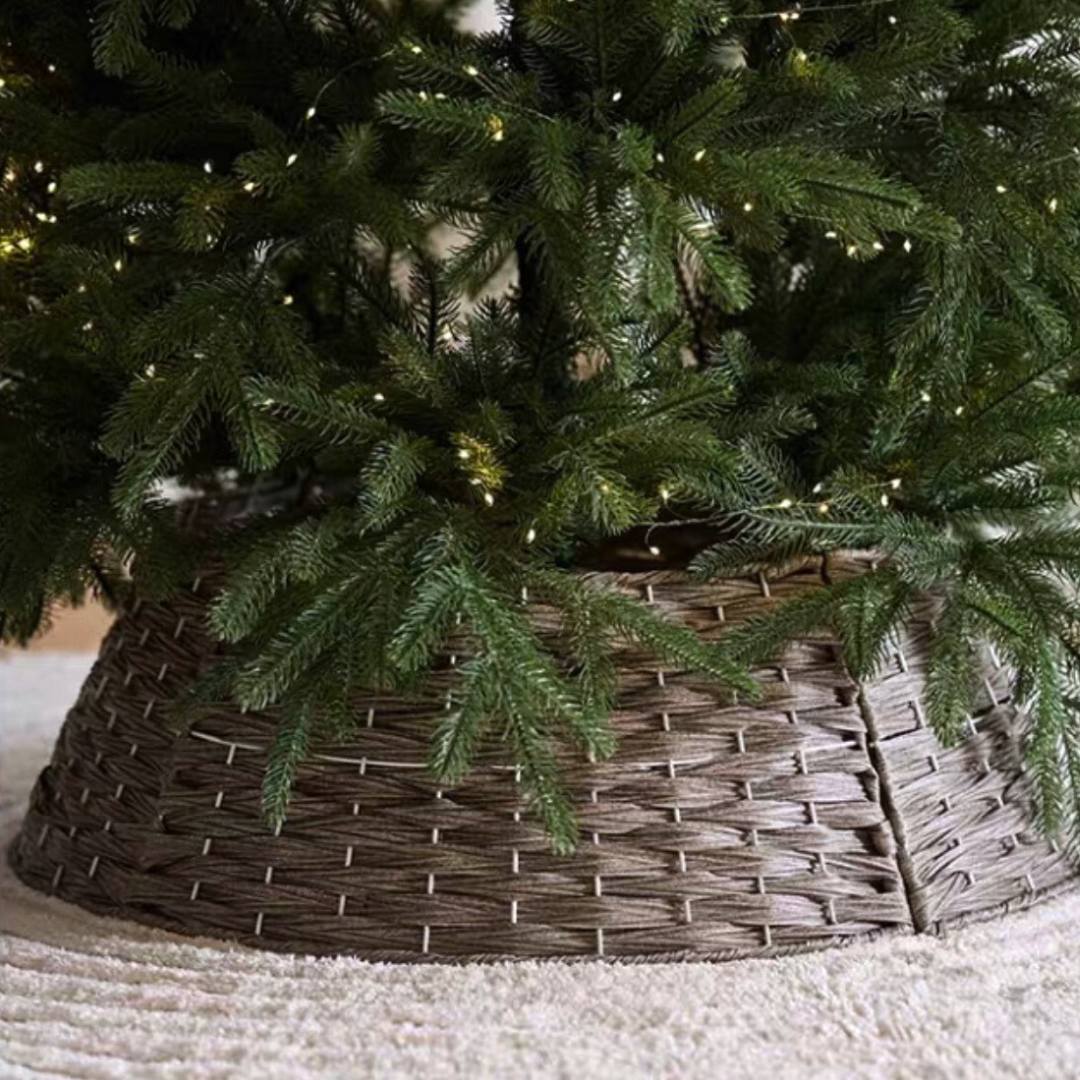 Dark Brown Christmas Tree Base Collar