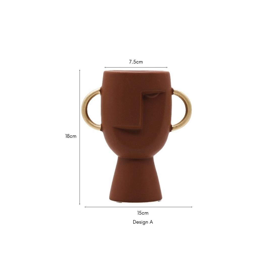 Roopa Head Planter Ceramic Vase