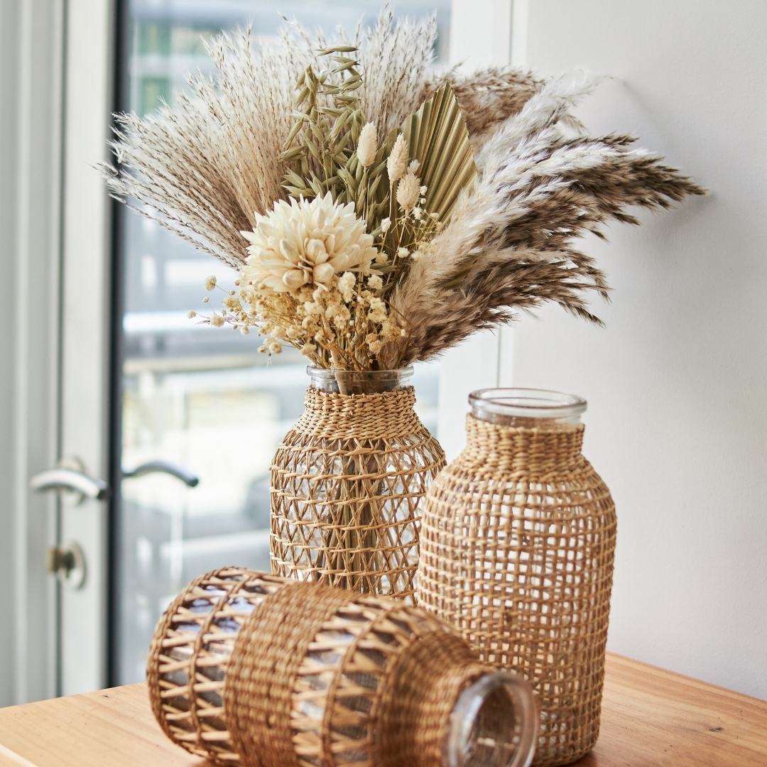 Helier Dried Flower Pampas Arrangement