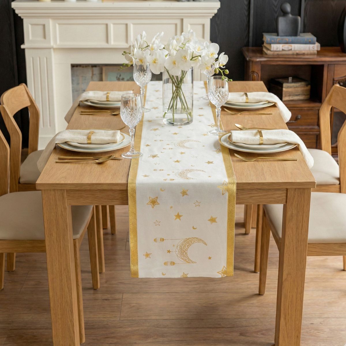 The Raya White Table Runner