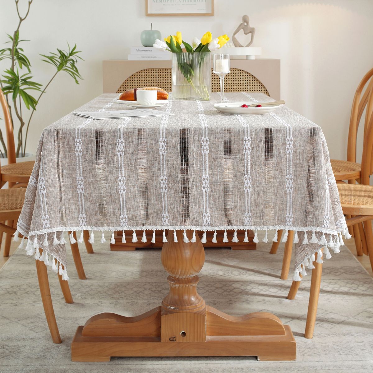 Emeria Brown Table Cloth