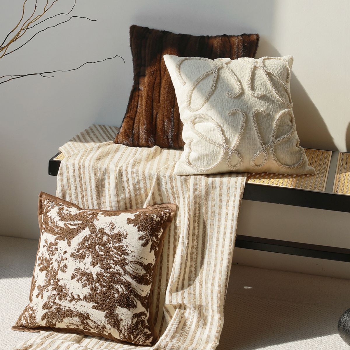 Brintley Brown Cushion Cover C
