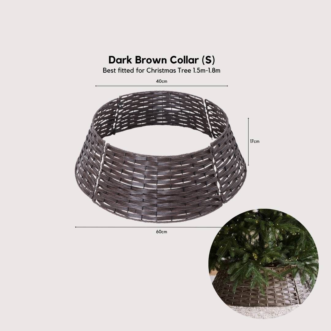 Dark Brown Christmas Tree Base Collar