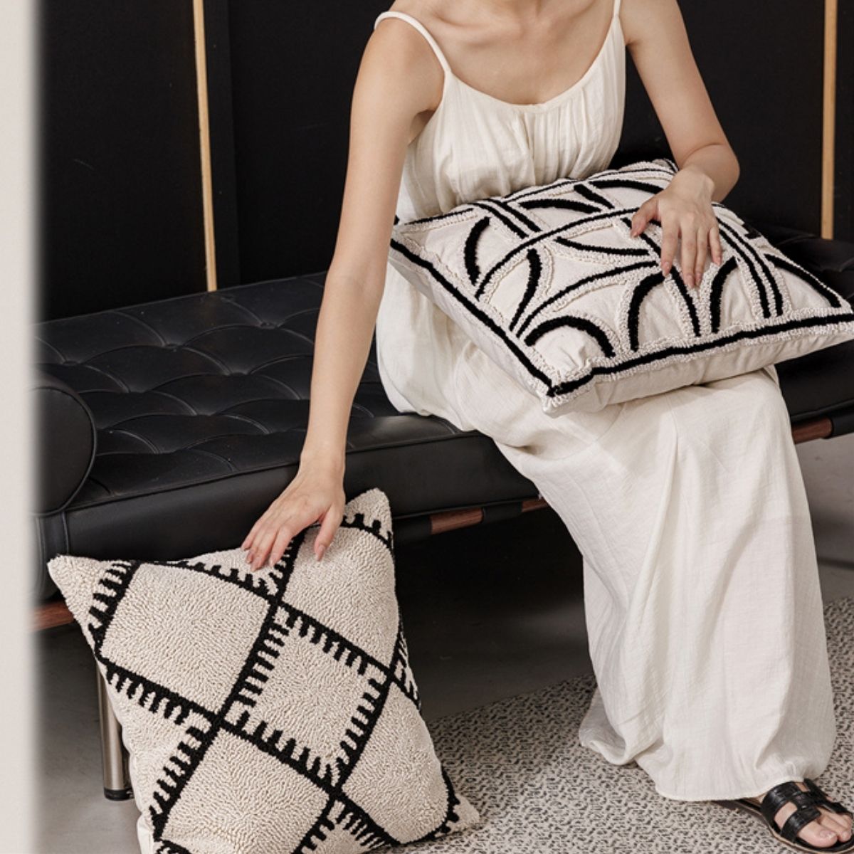 Darcy Tufted Cushion Cover A