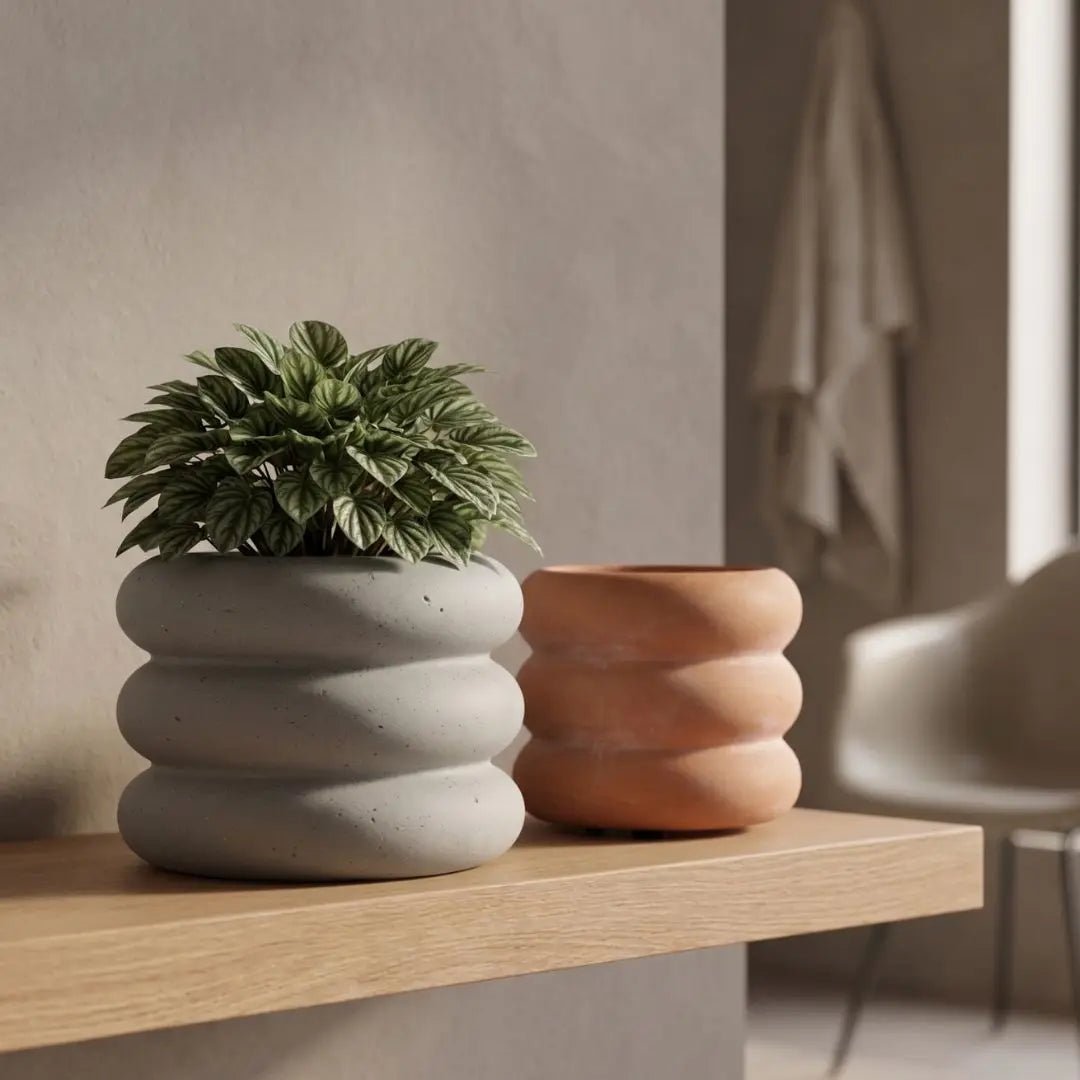 Fahlmain Ceramic Flower Pot   Small & Medium Flower Pot Speckled Space