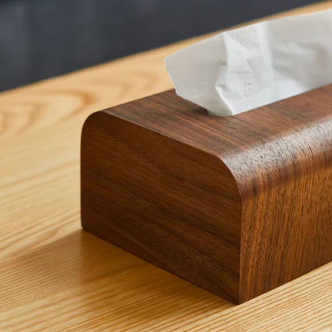 Marina Natural Wood Tissue Box