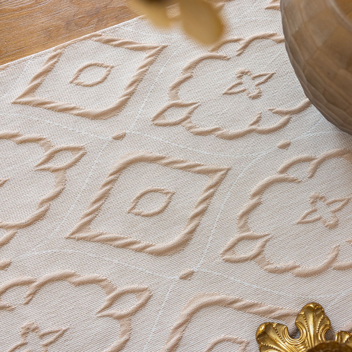 Sooraya Beige Table Runner