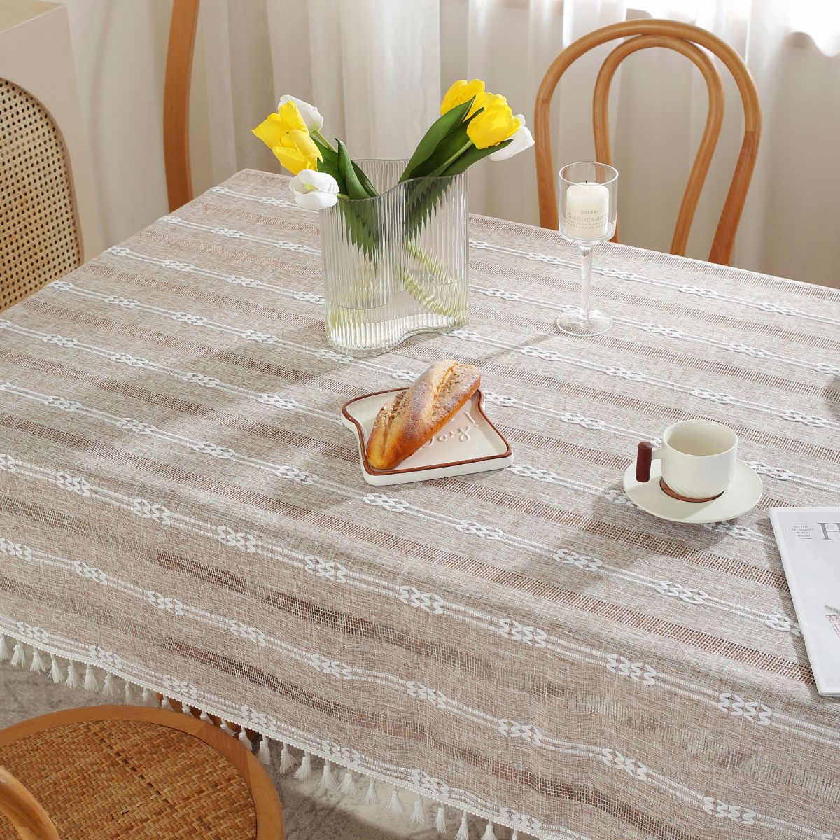 Emeria Brown Table Cloth