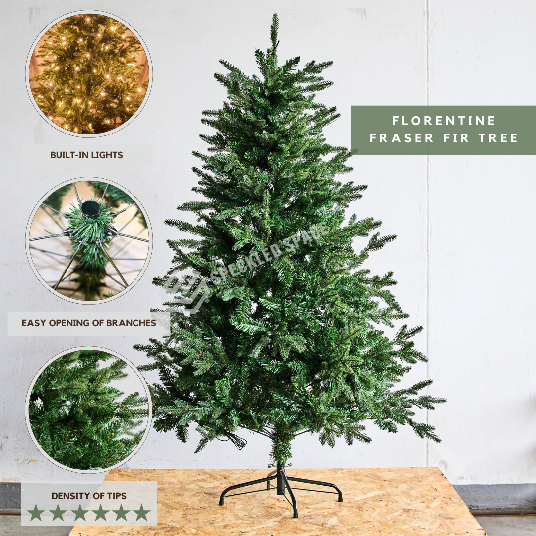 Florentine Fraser Fir Faux Built-in LED Lights Christmas Tree