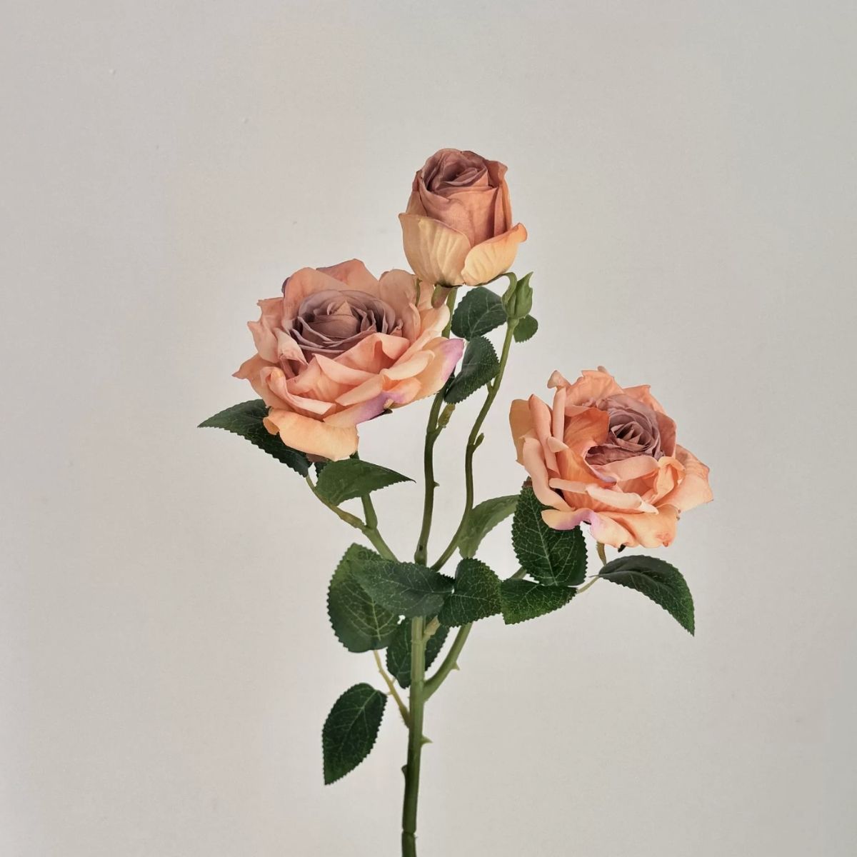 Faux Rose Flower - Dusty Khaki