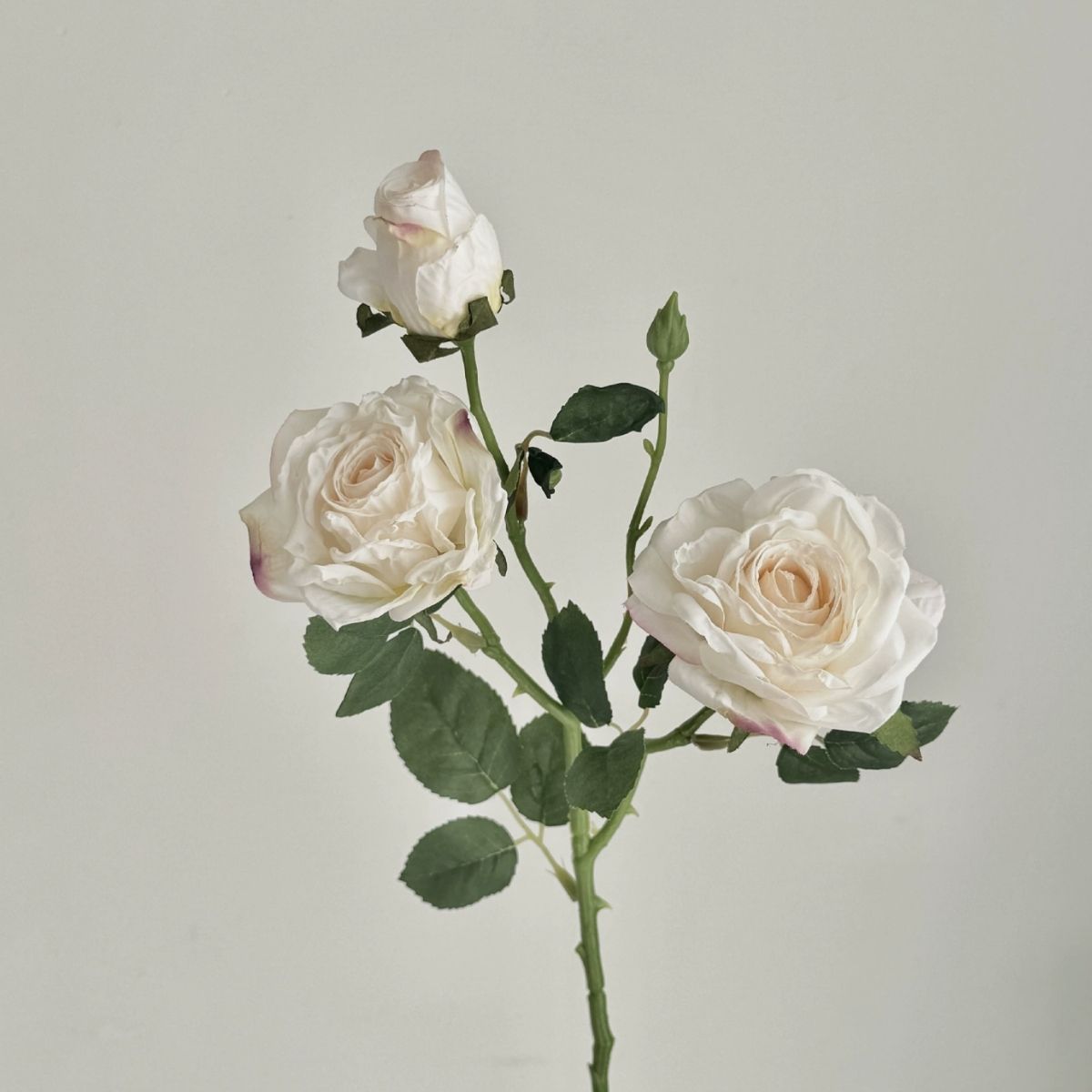 Faux Rose Flower - White