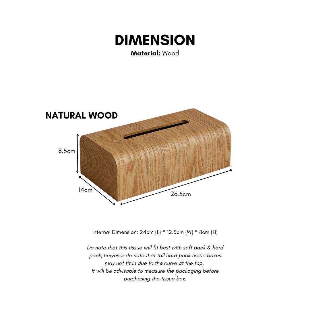 Marina Natural Wood Tissue Box