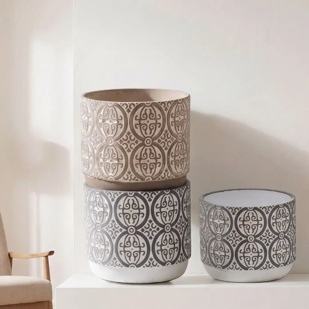 Chrisley Concrete Flower Pot   Small & Medium Flower Pot Speckled Space