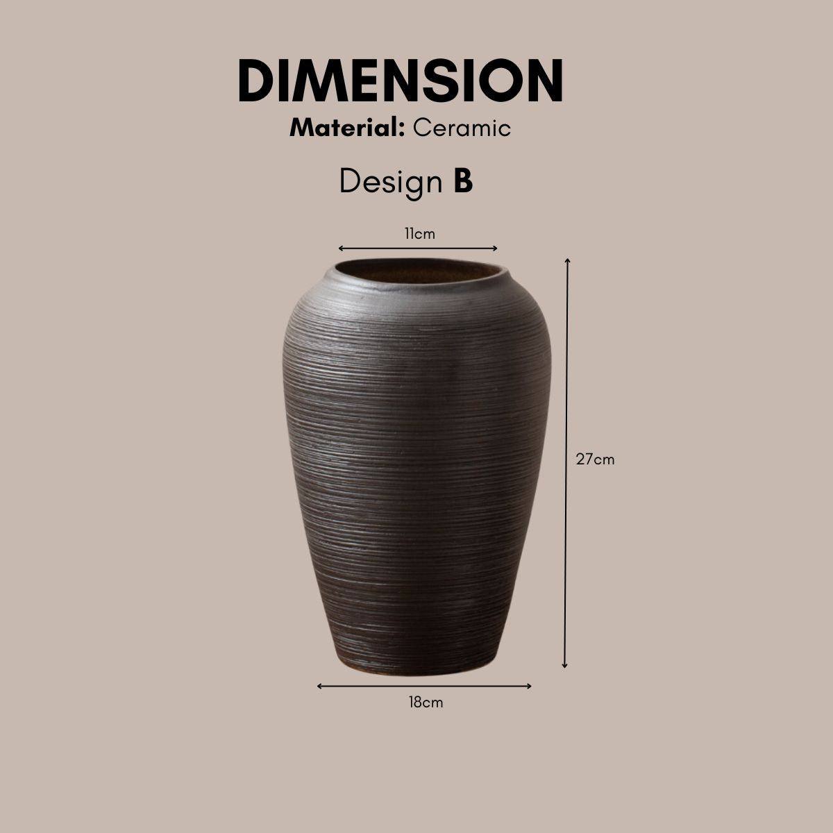 Pilea Ceramic Decorative Vase